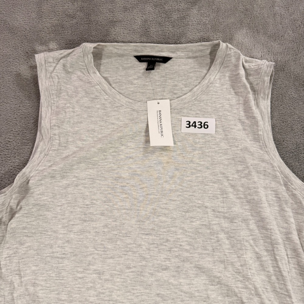 Banana Republic Tunic Tank Women Large Gray Sleeveless Modal Blend 426212-00